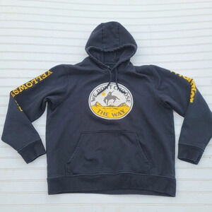 Wrangler Men's Yellowstone We Don't Choose Way Logo Sleeve Graphic Hood Black L